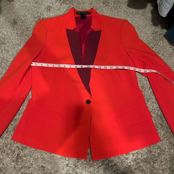 Bright Red Blazer with Burgundy Lining - Picture 2 of 10